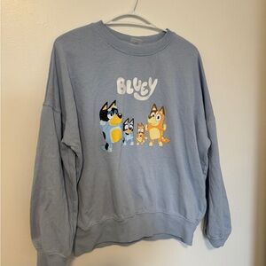 Bluey Graphic Crewneck Sweatshirt - Light Blue
